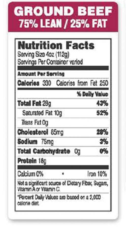 Epsen Hillmer Graphics 75% Lean 25% Fat Two-color Ground Beef Label, 1.5 X 3 In -- 1000 Per Case