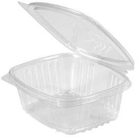 Secure Seal Clear Apet Plastic Rectangular Hinged Lid Deli Container, 12 Ounce -- 200 Per Case