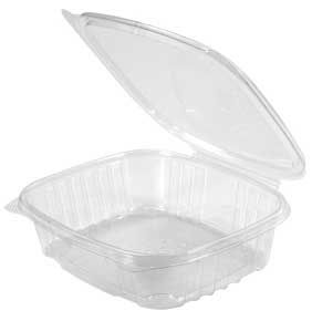 Secure Seal Clear Apet Plastic Square Hinged Lid Deli Container, 24 Ounce -- 200 Per Case