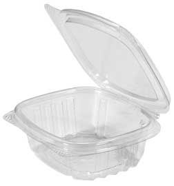 Genpak Clear Apet Rectangular Hinged Deli Container, 4 Ounce -- 400 Per Case