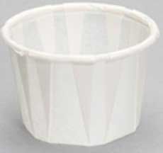 Genpak White Paper Portion Cup, 0.75 Ounce -- 5000 Per Case