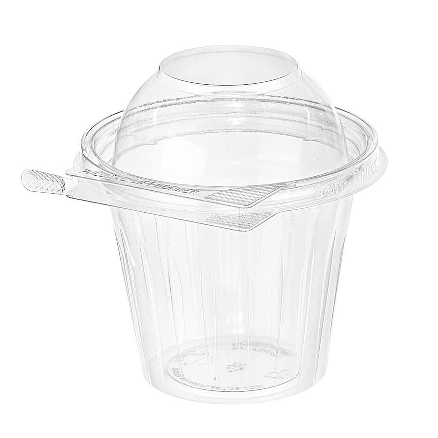 Inline Plastics Safe-t-gard Clear Plastic Round Fruit Cup, 12 Ounce -- 256 Per Case