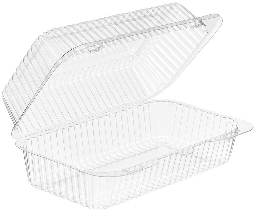 Inline Plastics Pet Clear Hinged Container, 56 Ounce -- 500 Per Case