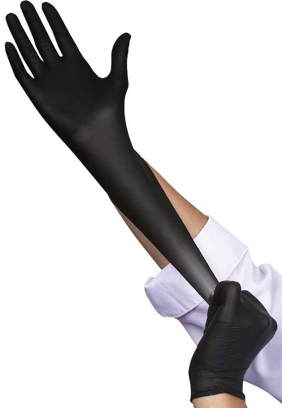 Foodhandler Thinsense Medium Black Powder Free Nitrile Glove -- 1000 Per Case