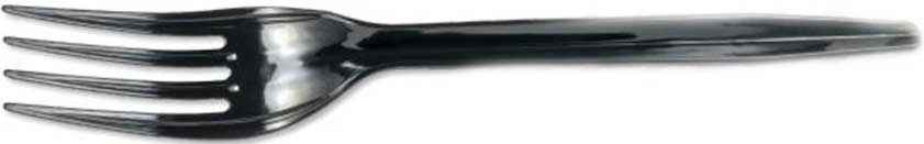 Max Packaging Polystyrene Black Extra Heavyweight Oriented Wrapped Fork -- 1000 Per Case