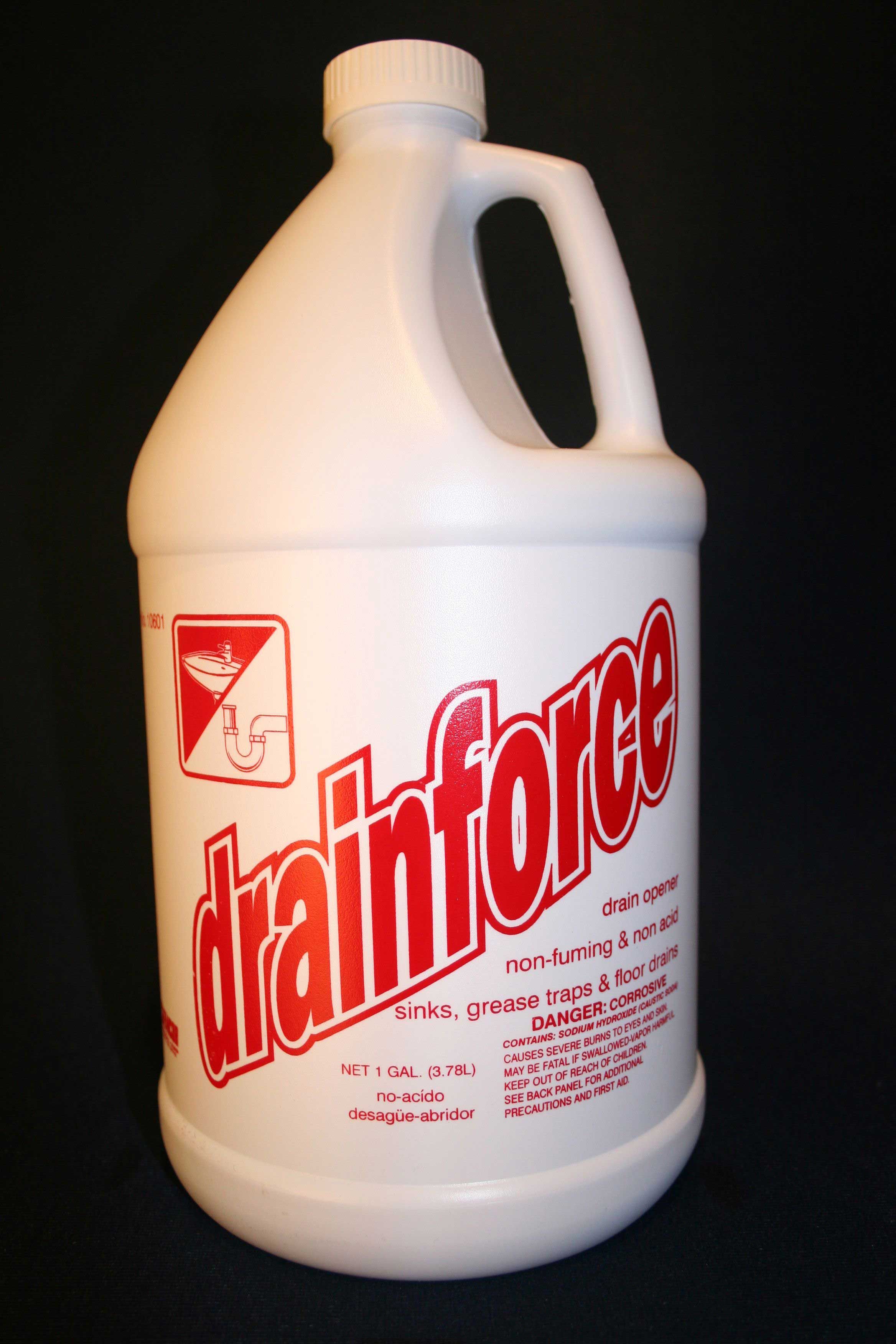 Chemcor Chemical Drainforce Drain Opener, 1 Gallon -- 4 Per Case