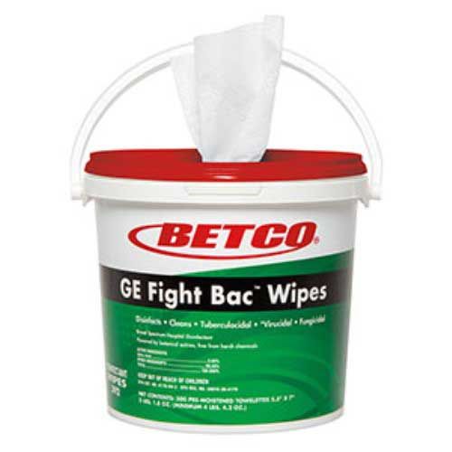 Betco White Disinfectant Wipes Bucket -- 2000 Per Case