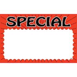 I.d. Images Fire Orange/black Special 5.5 X 7 Inch Sign Card, 100 Per Pack