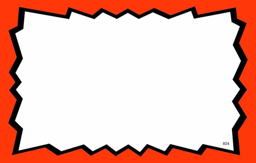 I.d. Images Fire Orange/black Sign Card, 3.5 X 5.5 Inch -- 100 Per Case