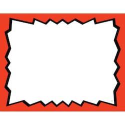 I.d. Images Fire Orange/black 5.5 X 7 Inch Sign Card, 100 Per Pack