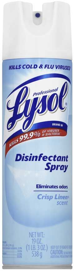 Lysol Crisp Linen Disinfectant Spray, 19 Ounce -- 12 Per Case