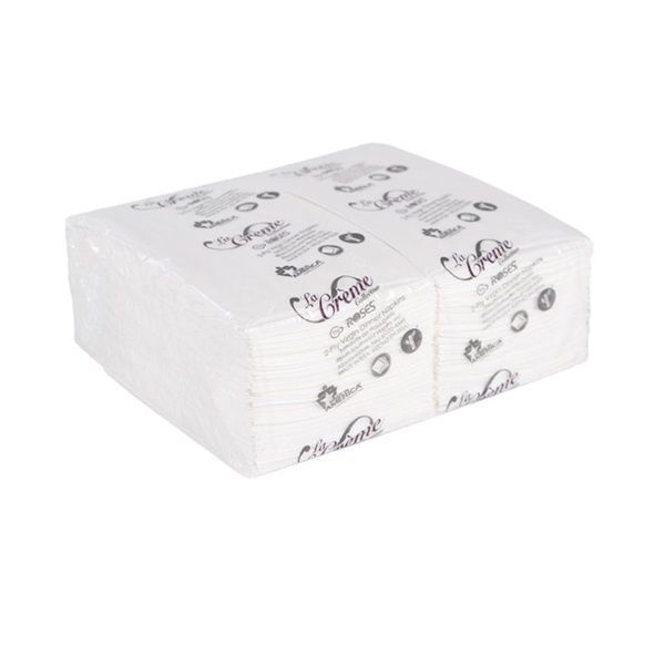 Roses La Creme Collection White 2 Ply 1/8 Fold Dinner Napkin, 15 X 17 Inch -- 3000 Per Case