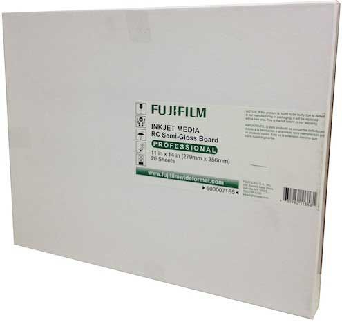 Fujifilm White Semi Gloss Rc Board, 11 X 14 Inch -- 20 Per Case