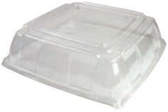 Sabert Pet Tan Clear Lid For 14 Inch Square Pulp Platter -- 25 Per Case