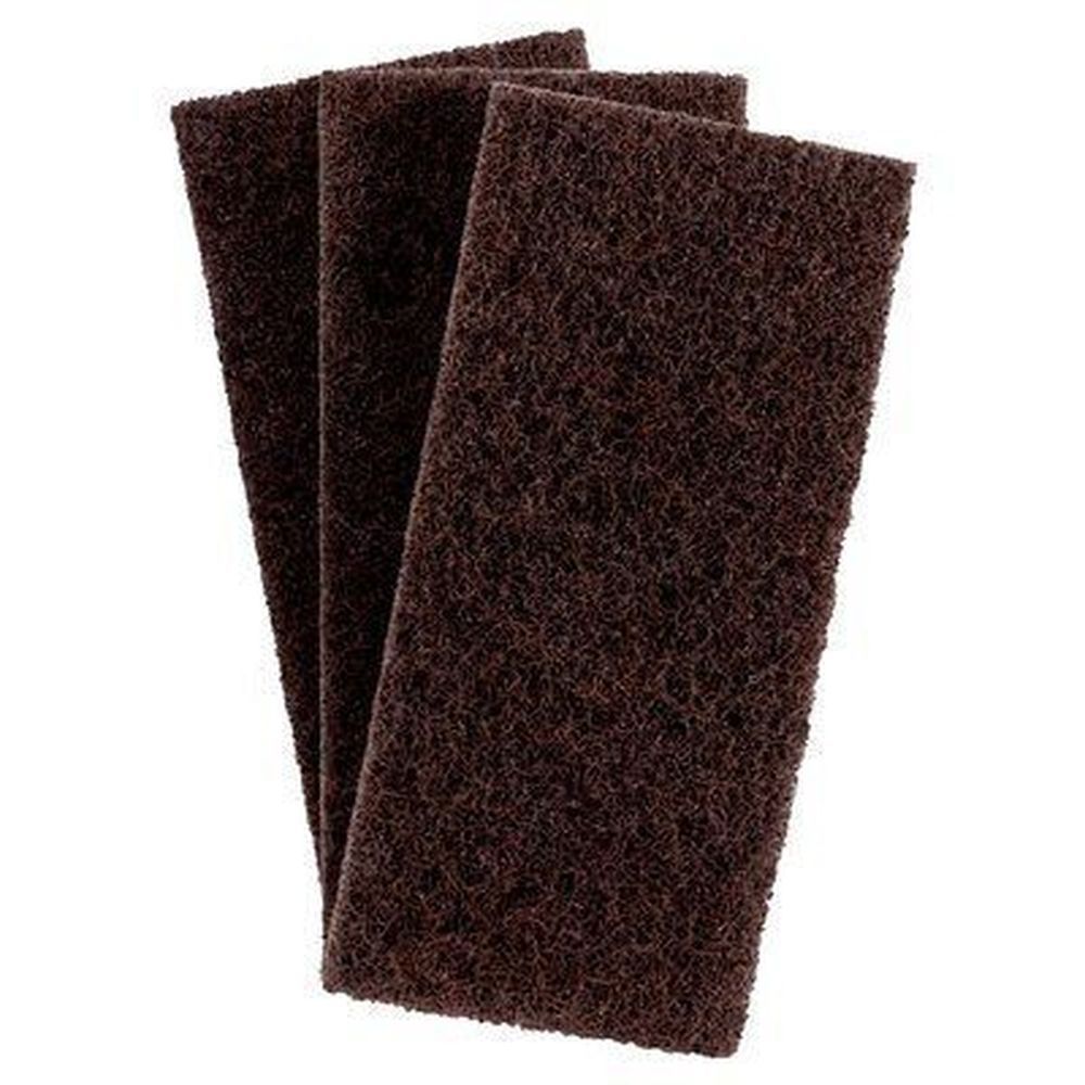 Doodlebug Brown Heavy Duty Cleaning Pad, 4 5/8 X 10 Inch -- 5 Per Case
