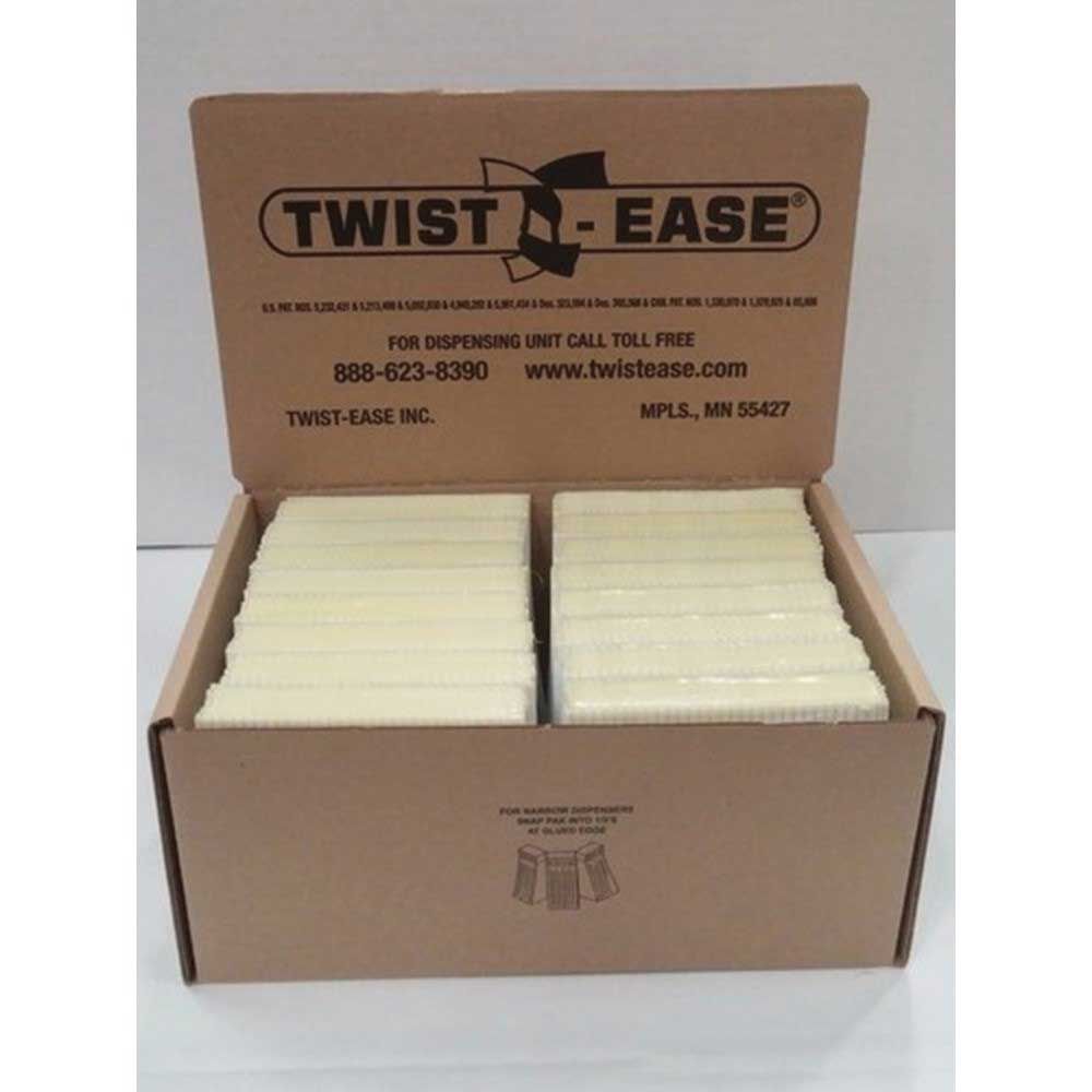 Twist-ease White Twist Ties, 4 X 6 Inch -- 16 Per Case