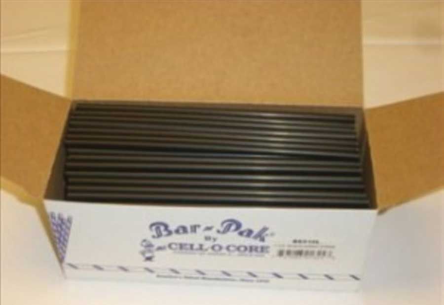 Cell-o-core Black Fat Straw, Unwrapped, 8 Inch -- 2400 Per Case