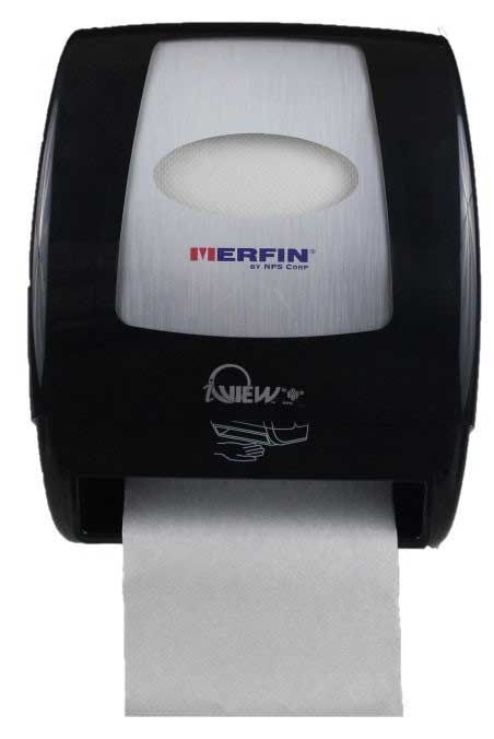 Nps Black Exclusive Electronic Infrared Sensor Roll Towel Dispenser, 12.25 X 9.5 X 15.2 Inch