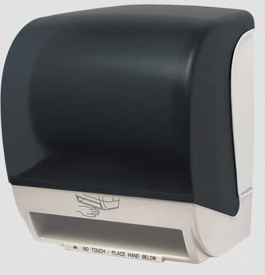 Alwin Black Electronic Roll Towel Dispenser, 7.5 Inch X 800 Feet