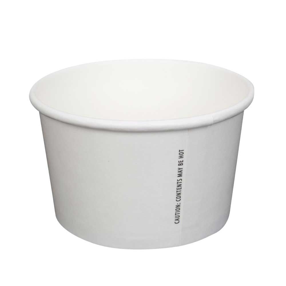 Prime Source White Paper Food Cup With Lid, 8 Ounce Capacity -- 250 Per Case