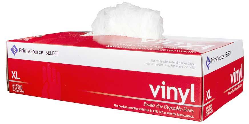 Prime Source Extra Large Powder-free 3 Mil Clear Vinyl Gloves -- 1000 Per Case