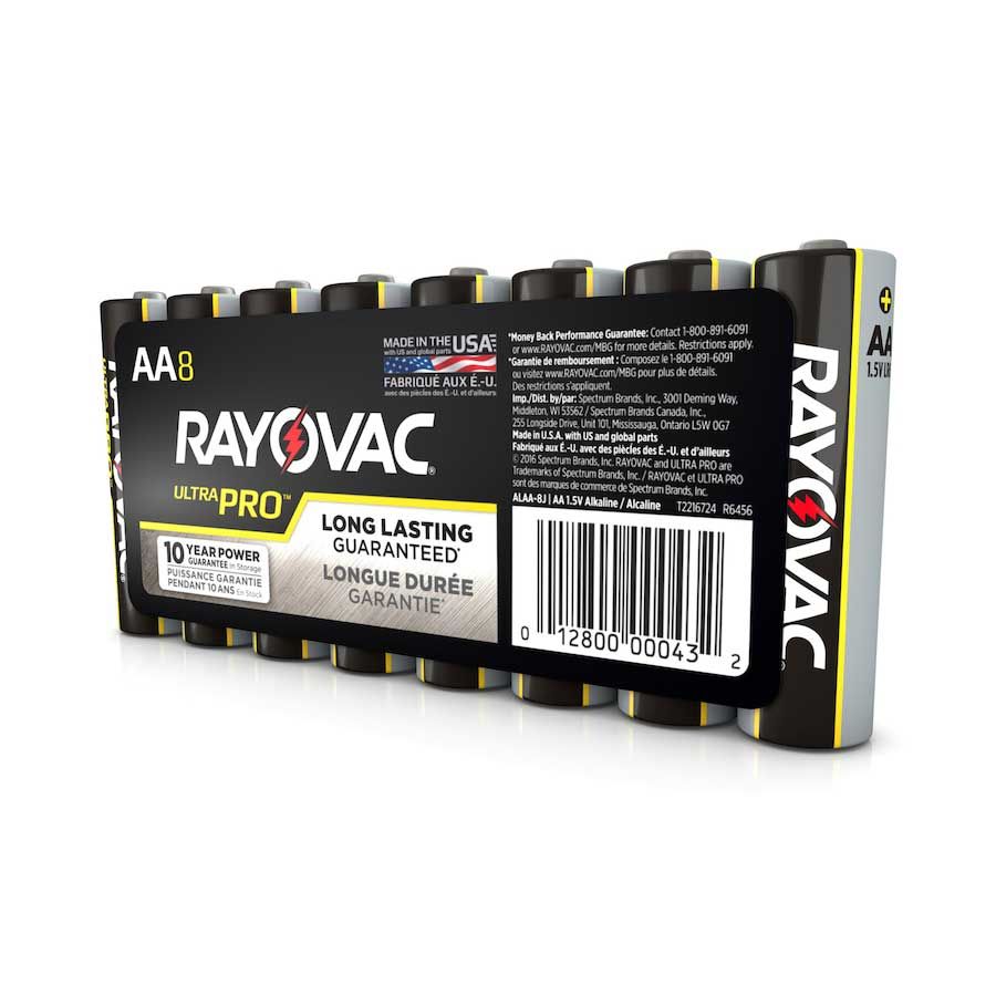 Rayovac Ultra Pro Aaa Alkaline Batteries, 8 Per Pack
