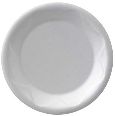 Darnel White Polystyrene Non Laminated Foam Plate, 6 Inch -- 1000 Per Case