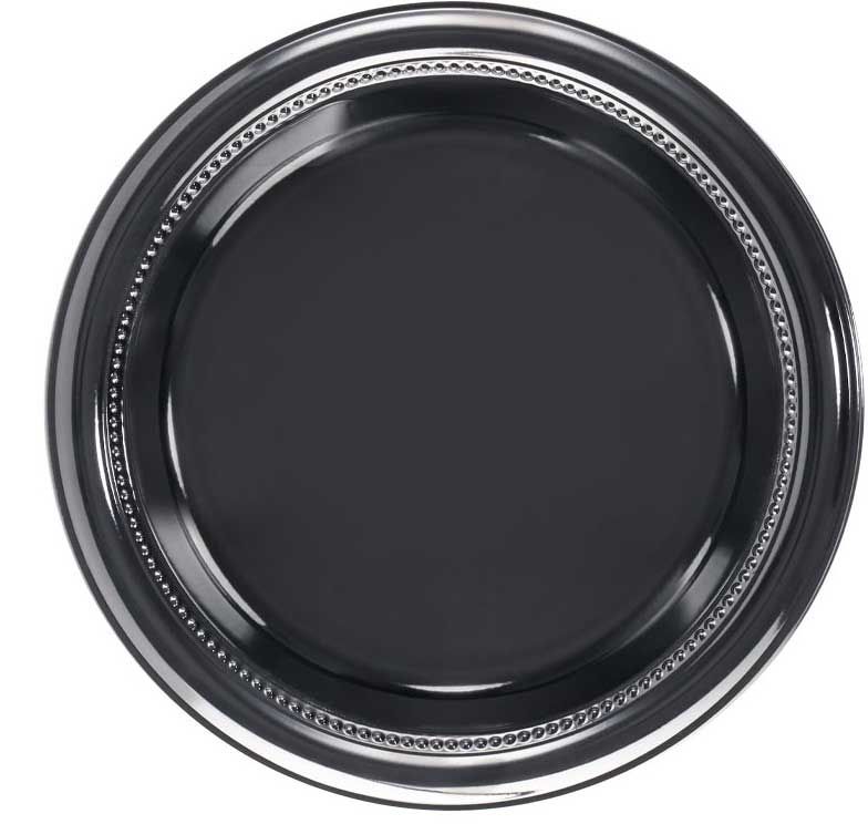 Darnel High Impact Black Plate And Bowl, 10 1/4 Inch -- 500 Per Case