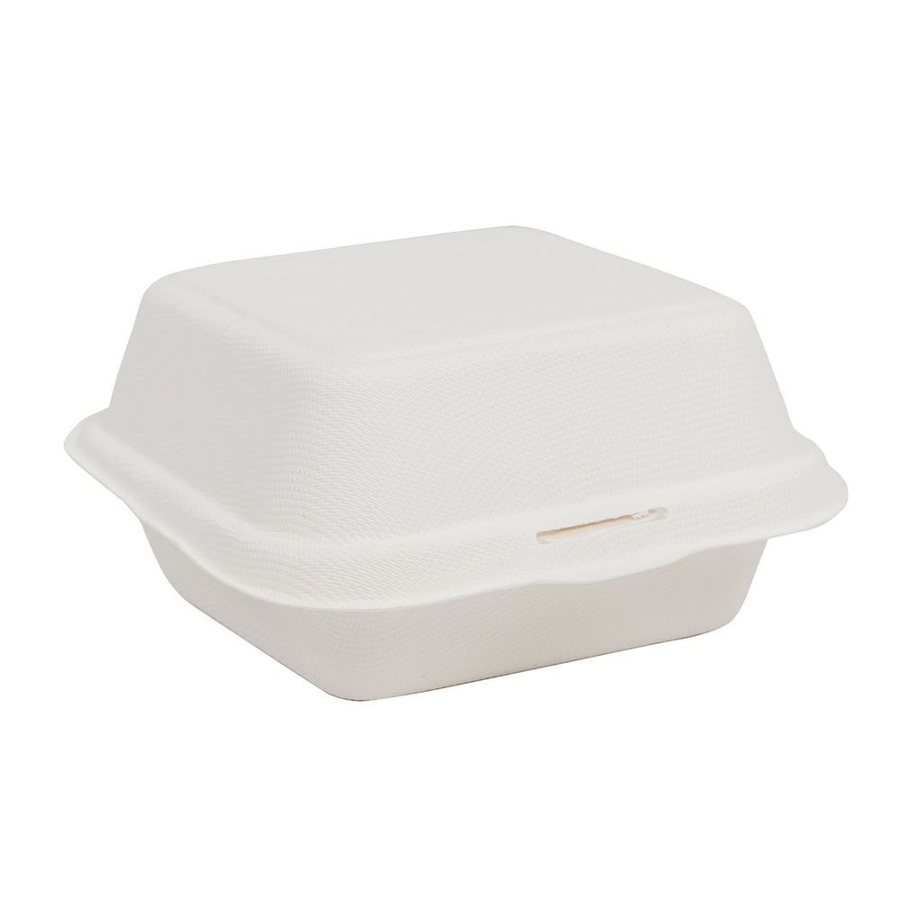Premier Essential White Paper Molded Fiber Clamshell, 6 Inch -- 500 Per Case