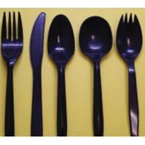 Nutri Bon Black Polypropylene Medium Weight Soup Spoon -- 1000 Per Case
