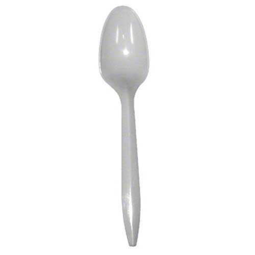 Nutri Bon White Polypropylene Medium Weight Teaspoon -- 1000 Per Case
