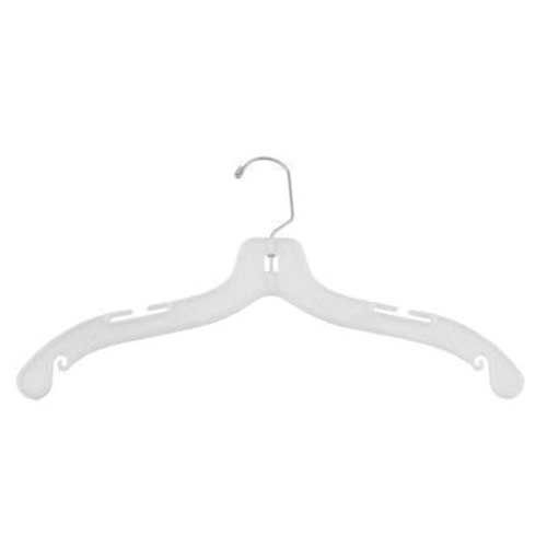 National Hanger White Plastic Dress Hanger, 17 Inch Length -- 100 Per Case