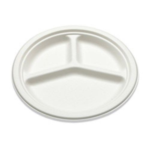 Bridge-gate Alliance White Sugarcane Bagasse Plate -- 500 Per Case