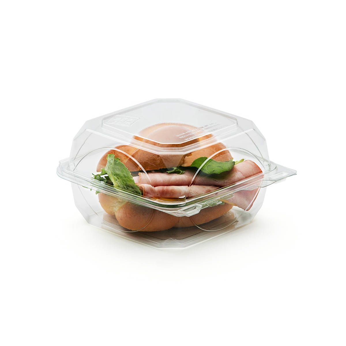 The Bottlebox Recycled Pet Clear One Piece Hinged Container, 6 X 5.50 X 3.25 Inch -- 250 Per Case