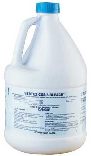 Vertex Sodium Hypochlorite Sanitizer, 1 Gallon -- 4 Per Case