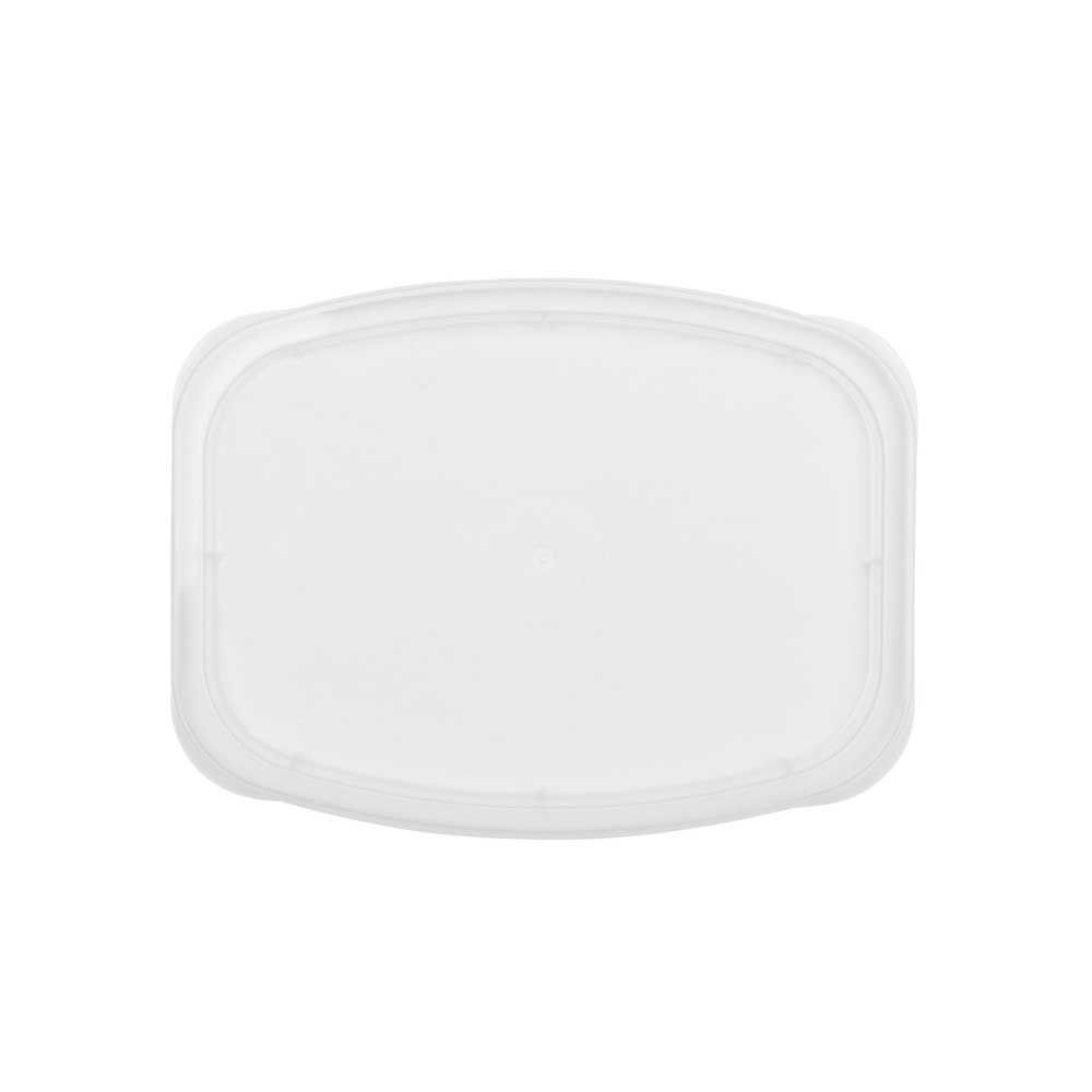 Cube Packaging Clear Polypropylene Rectangular Recessed Deli Lid Only, 5.5 X 4.2 Inch -- 400 Per Case