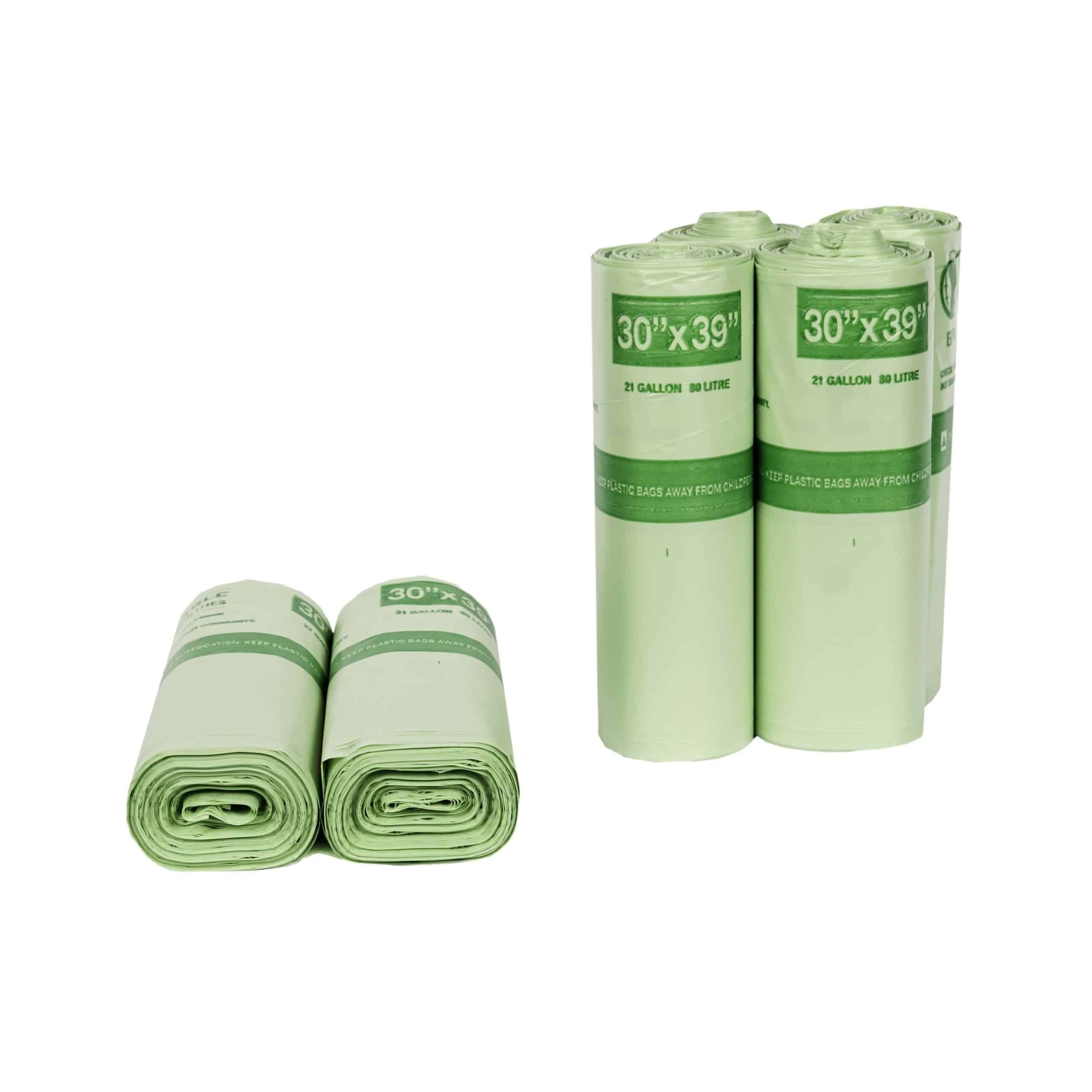Ecosafe 0.8 Mil Compostable Can Liner, 30 X 39 Inch -- 135 Per Case