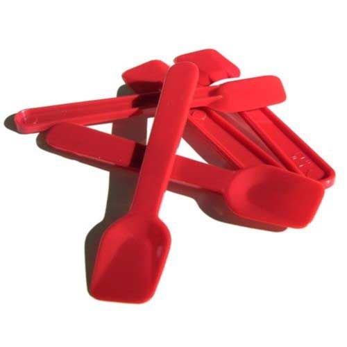 Gelato Plastic Square Red Medium Weight Palettina Spoon, 3.75 Inch -- 3000 Per Case