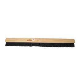 Janico Brown Polypropylene Bristle Wood Block Push Broom, 36 Inch