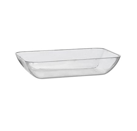 Fineline Settings Tiny Temptations Clear Tiny Rectangular Tray, 3 Inch -- 200 Per Case