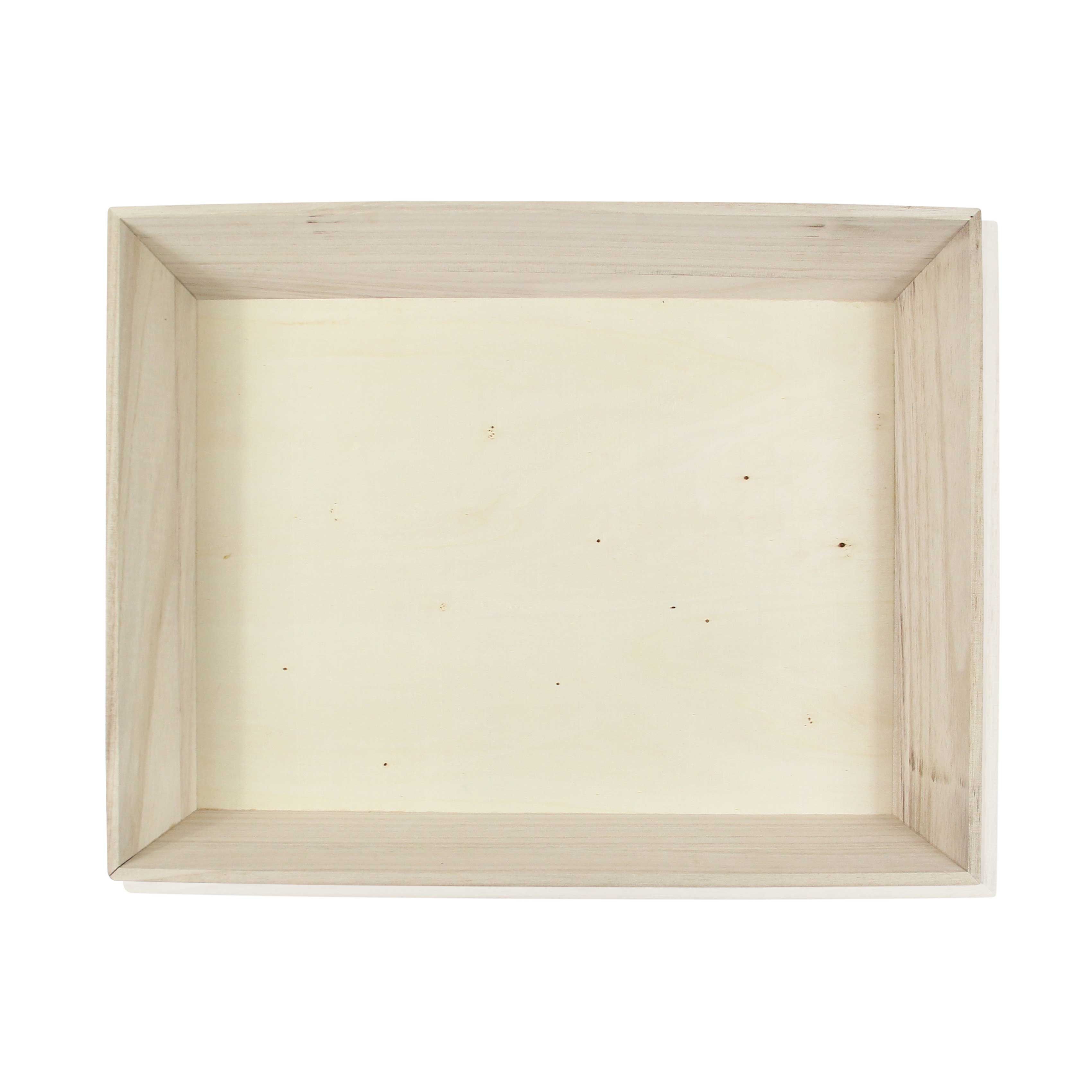 Packnwood Tan Heavy Duty Wooden Tray, 17.9 X 14 X 3 Inch -- 10 Per Case