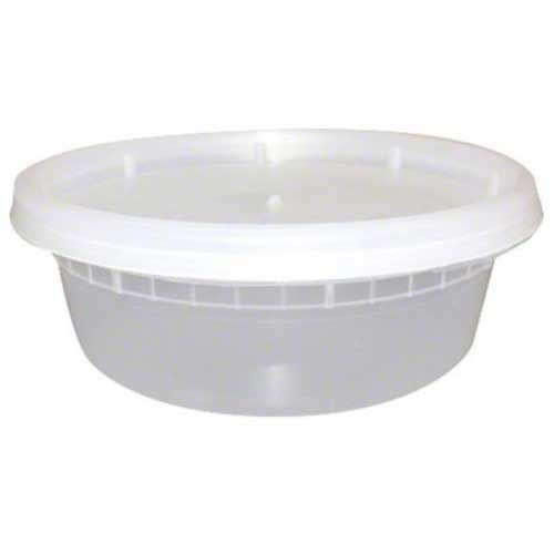 Tripak Clear Plastic Round Soup Container With Lid, 8 Ounce Capacity -- 240 Per Case