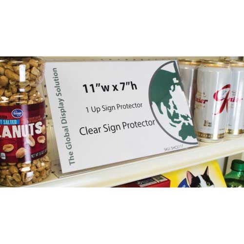 The Global Display Solution Polyvinyl Chloride Case Stack Sign Holder With Easel Base -- 100 Per Case