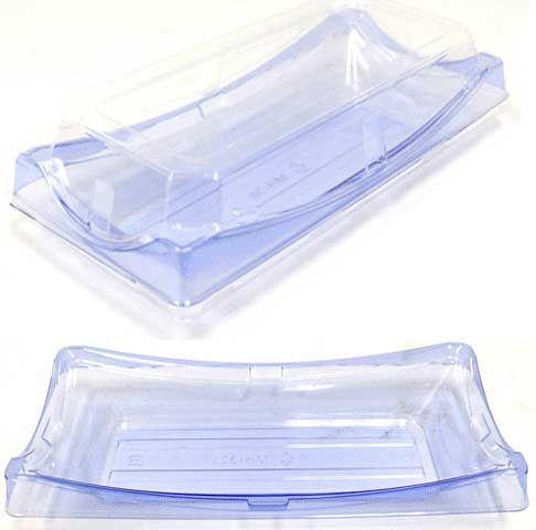 Ming Hong International Tetsujin Plastic Light Blue Sushi Tray And Lid, 240 X 116 X 36 Mm -- 300 Per Case