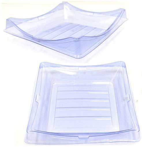 Ming Hong International Tetsujin Plastic Light Blue Sushi Tray And Lid, 185 X 185 X 36 Mm -- 300 Per Case