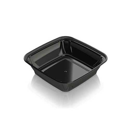 Aviva Plastics Black Polypropylene Microwavable Container -- 240 Per Case
