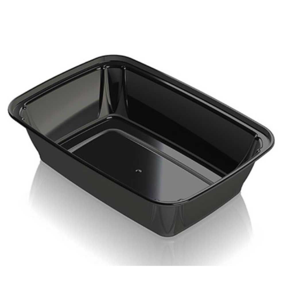 Aviva Plastics Black Polypropylene Microwavable Container -- 240 Per Case