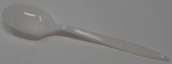 Greensaver White Polypropylene Medium Weight Soup Spoon, Bulk Pack, 6 Inch -- 1000 Per Case