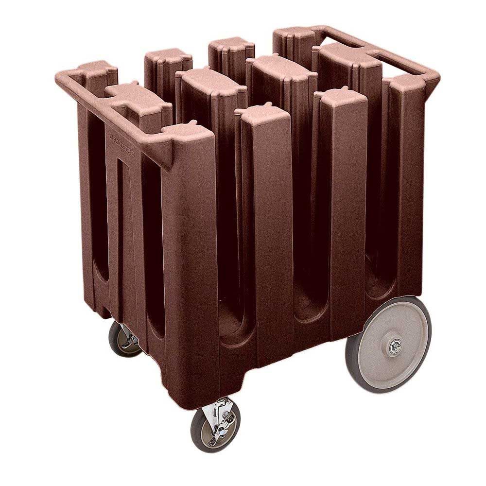 Cambro Slate Dark Brown Poker Chip Style Non Adjustable Dish Caddy For 5 3/4 Inch Round Plates, 32 5/8 X 23 1/2 X 31 3/4 Inch