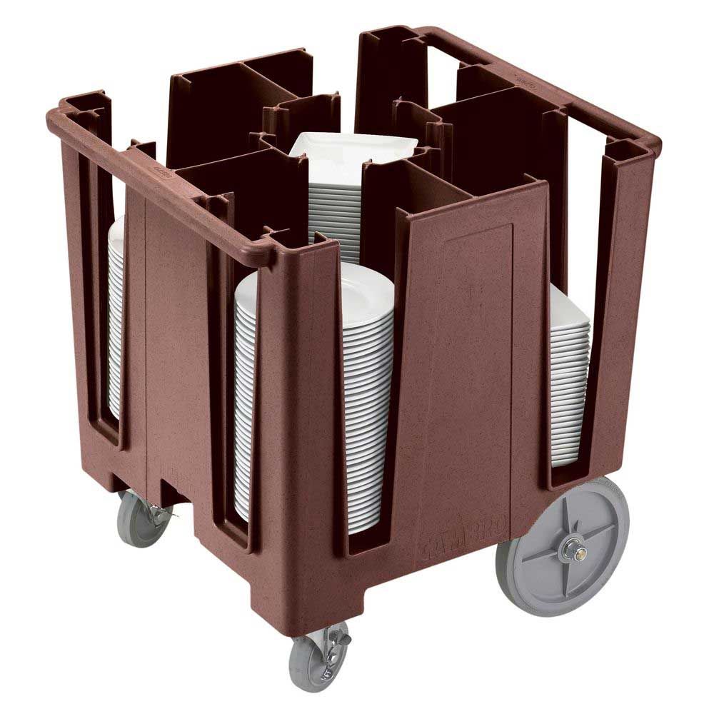 Cambro Versa Dark Brown Dish Caddy For 9 1/2 Inch Round Plates And 8 Inch Square Plates, 27 X 30 1/2 X 31 3/4 Inch